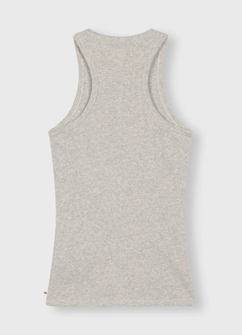 tank top rib embro | light grey melee