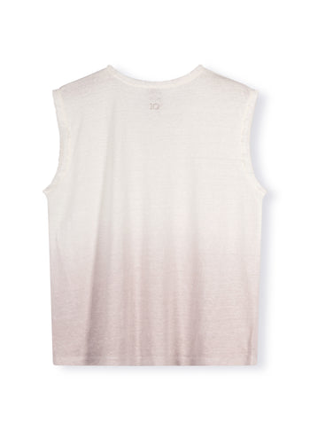 linen singlet dip dye | pale lilac