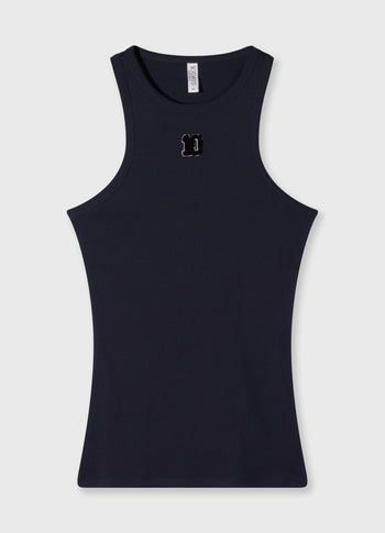 tank top rib terry | dark navy