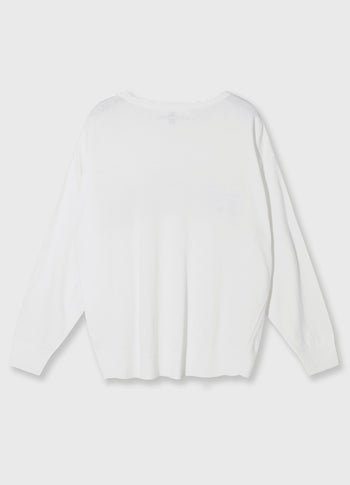 statement sweater knit | white