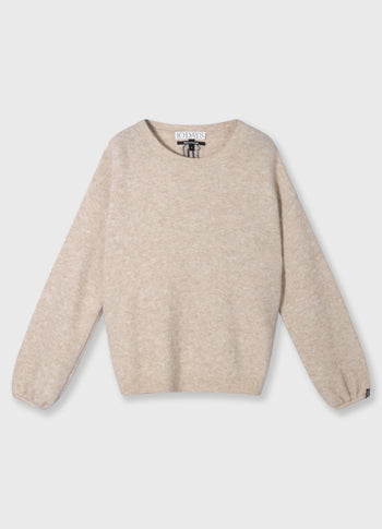 soft round neck sweater knit | earth