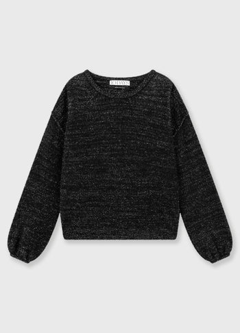 knit sweater sparkle | black