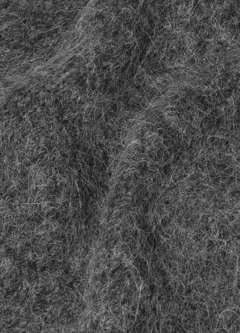 v-neck hairy knit sweater | antra melee