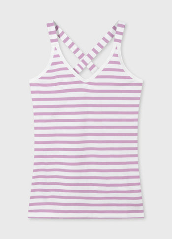 wrapper stripes | ecru/violet