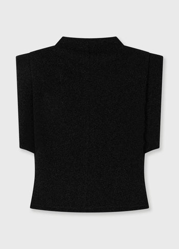statement top sparkle | black