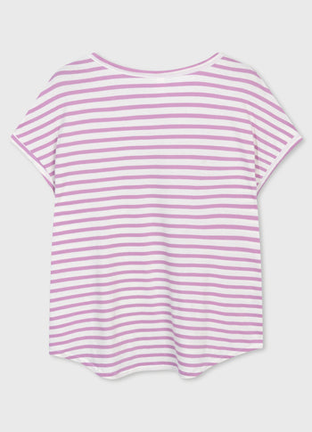 tee stripes | ecru/violet