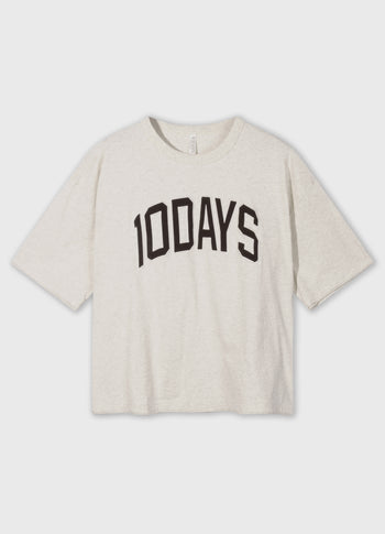 baseball tee 10DAYS | soft white melee