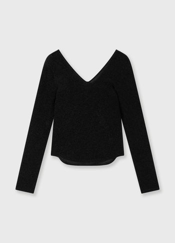 ballet top sparkle | black