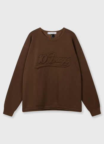 statement sweater | dark truffle