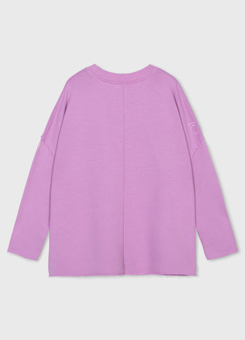 LA fleece sweater | violet