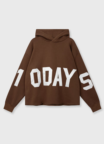 statement logo hoodie | dark truffle