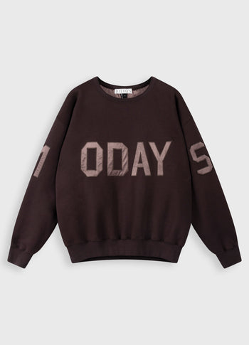 statement sweater logo | deep wine