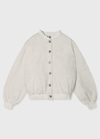 baseball bomber jacket 10 | white grey melee