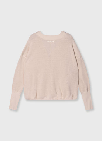 v-neck cardigan mesh | light earth