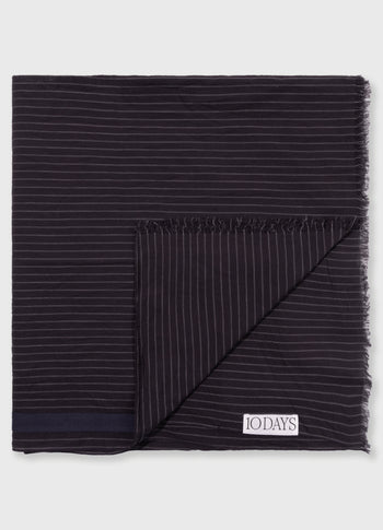 scarf pinstripe | dark navy