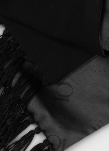 satin smoking scarf | black