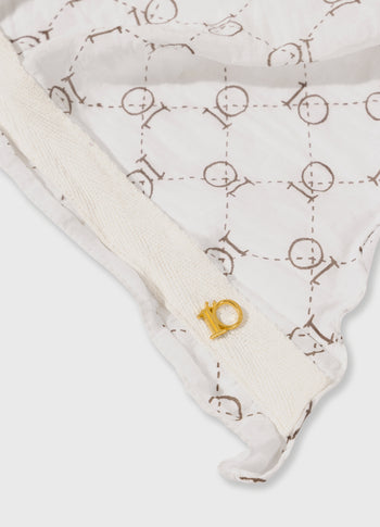 scarf monogram | ecru