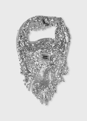 necklace scarf | silver