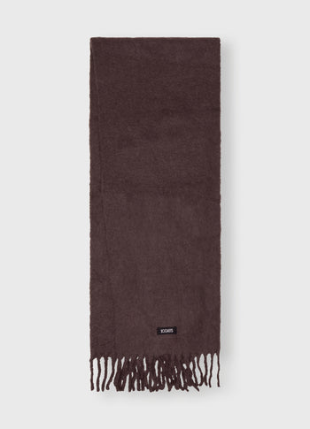 thick brushed scarf | deep wine