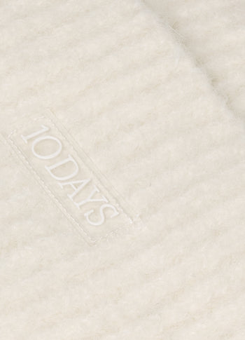 hairy knit beanie | ecru