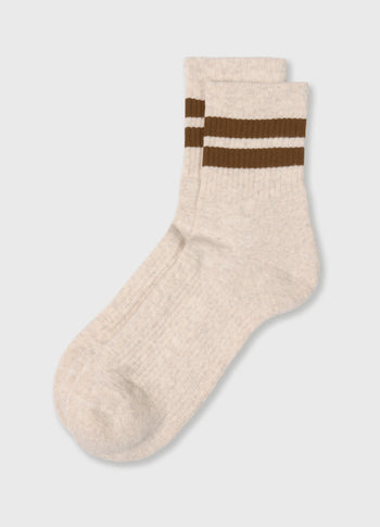 socks 2 stripes | truffle