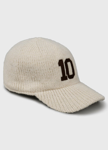 knit baseball cap | pearl