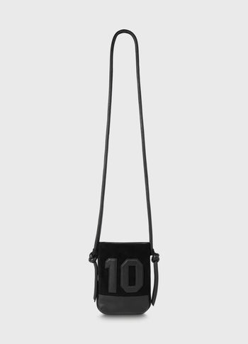 leather phone bag | black