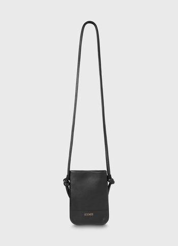 leather phone bag | black