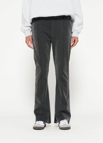 flared pants glitter | black
