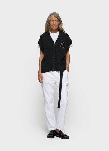 belted pants | optic white