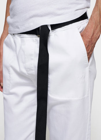 belted pants | optic white