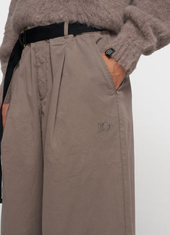 wide pants twill | moonrock