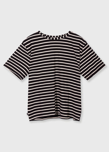 THE TEE STRIPES | black/white