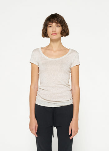 THE SLIM FIT TEE | soft white melee