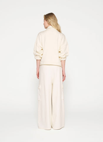 wide leg cargo pants | light natural