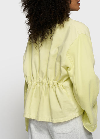 boxy jacket twill | pastel yellow