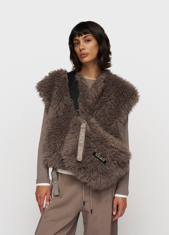 hairy cross body bag | moonrock