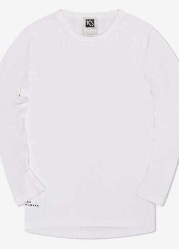 Alex rib jersey tee | white