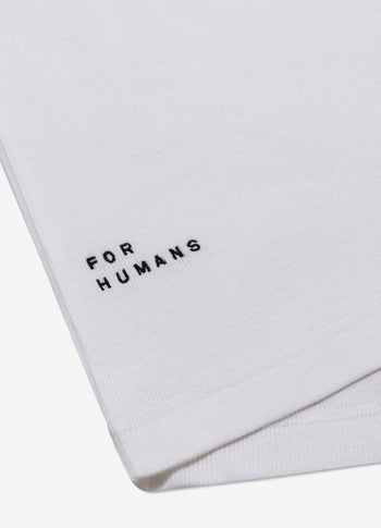 Alex rib jersey tee | white