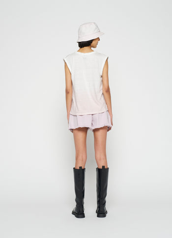 linen singlet dip dye | pale lilac