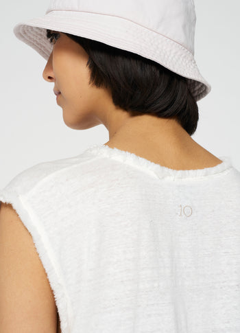 linen singlet dip dye | pale lilac