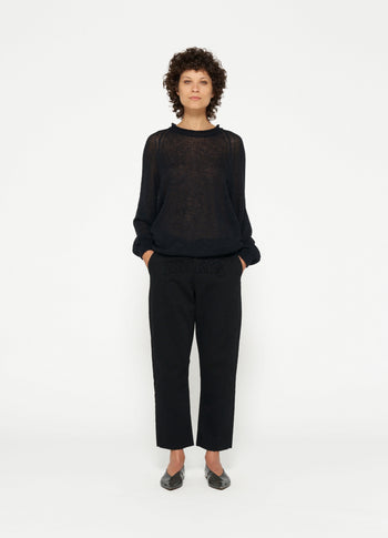 washed statement chino | black