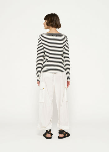 loose utility pants | ecru
