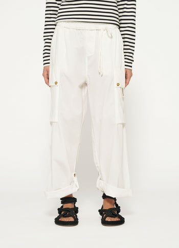loose utility pants | ecru