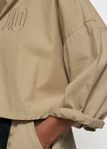 oversized cropped shirt | earth