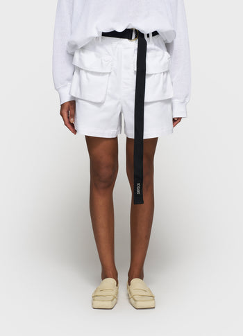 utility shorts | optic white