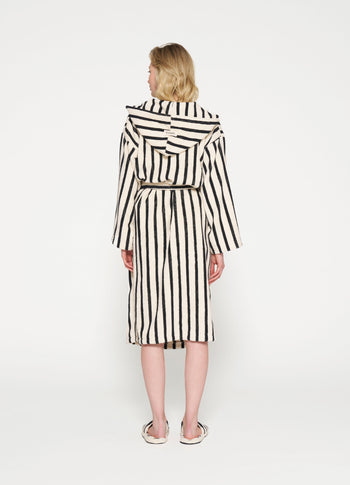 bathrobe stripes | ecru/black