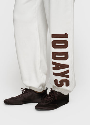 Bar jogger fleece | ecru