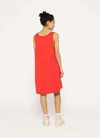 beach dress | poppy red