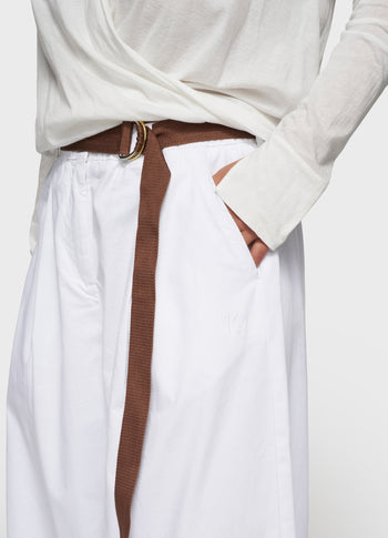 wide pants twill | optic white